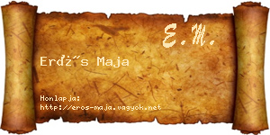 Erős Maja névjegykártya